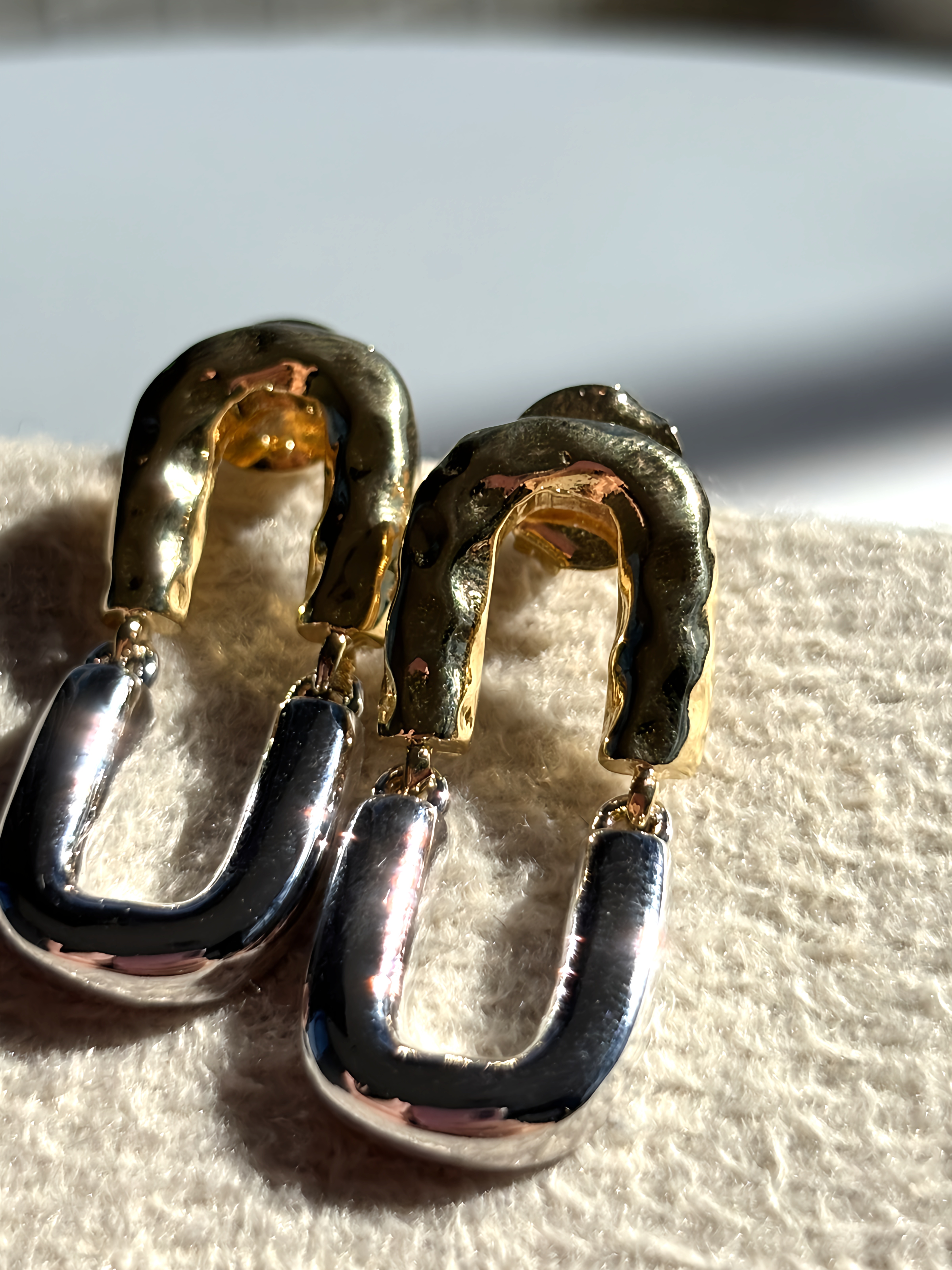 Brinco 2 Banhos Retangular